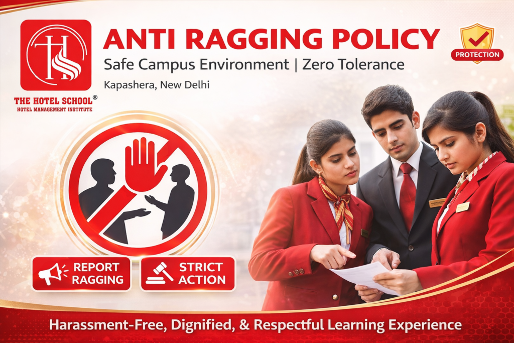 Anti Ragging Policy – The Hotel School (THS), New Delhi